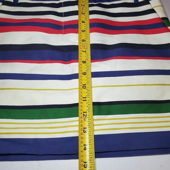 J Crew skirt with pockets multi-stripe mini Sz 2 - Picture 7 of 9